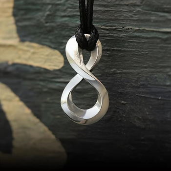 Κολιέ με μενταγιόν Mobius δαχτυλίδι – κράμα, ηλεκτροπλατίωση, γεωμετρικό στυλ, unisex κόσμημα