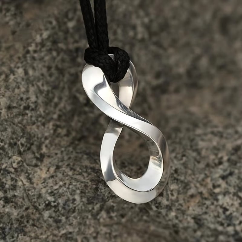 Mobius prsten lančić s privjeskom – legura, elektroplatiranje, geometrijski stil, unisex nakit
