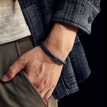 Βραχιόλι Mobius με βάση χαλκού, ηλεκτροπλατίωση, ρετρό στυλ, μάρκα Seven Shang, βάρος 20 g