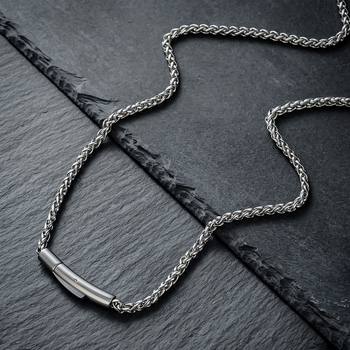 Lanac od titanijskog čelika s twist dizajnom, U-oblik, materijal privjeska titanijskog čelika, unisex