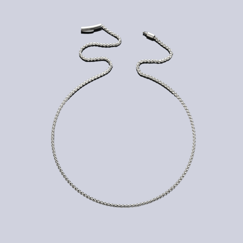 Lanac od titanijskog čelika s twist dizajnom, U-oblik, materijal privjeska titanijskog čelika, unisex