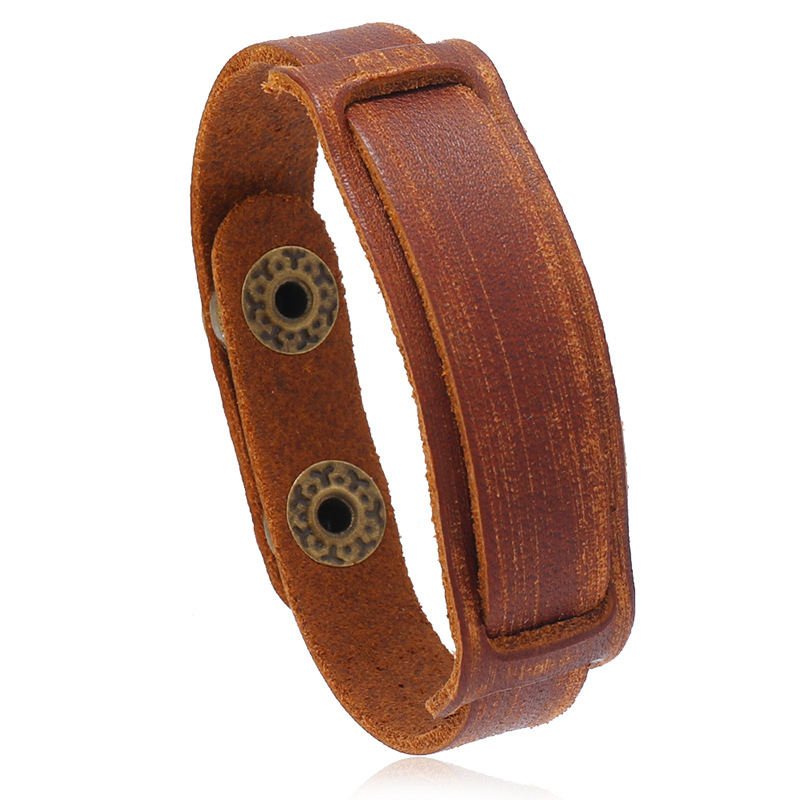 Гривна с панк стил, унисекс, ретро, геометричен дизайн (Материал: Cortex; Обработката: Ръчна изработка; Марка: Punk; Стил: Unisex, Vintage; Дизайн: Геометричен)