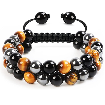 Valenkina гривна с микс материали, ръчно тъкана, унисекс геометричен дизайн