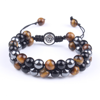 Valenkina гривна с микс материали, ръчно тъкана, унисекс геометричен дизайн