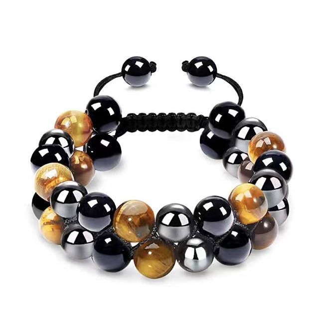 Valenkina гривна с микс материали, ръчно тъкана, унисекс геометричен дизайн