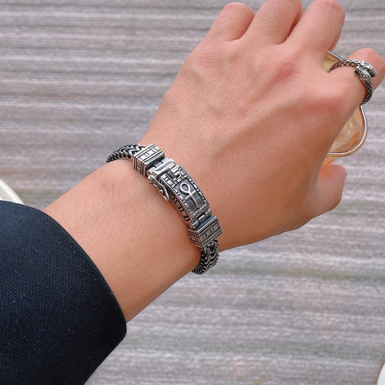 кубинска гривна за мъже, унисекс геометричен дизайн, медно-пластмасова електроплатирана бижутерия