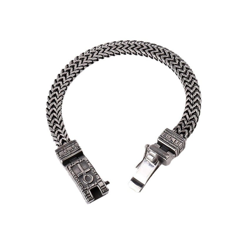 кубинска гривна за мъже, унисекс геометричен дизайн, медно-пластмасова електроплатирана бижутерия