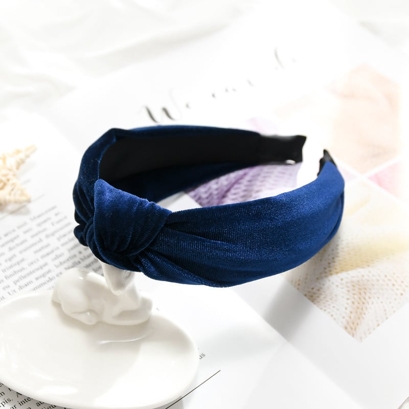 Лента за глава от плат с възел, ръчна изработка, дамски стил