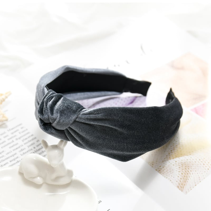Лента за глава от плат с възел, ръчна изработка, дамски стил