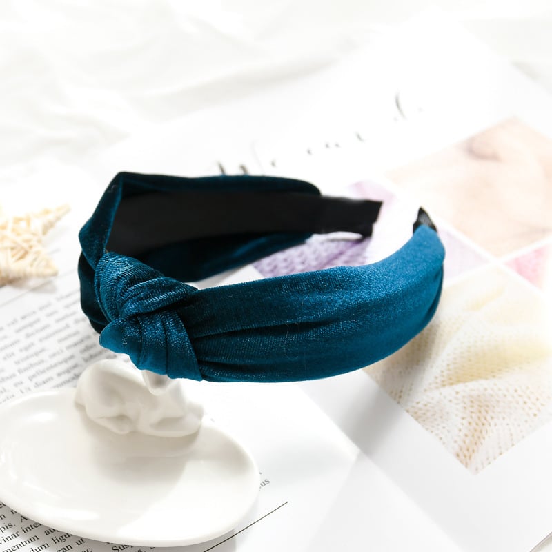 Лента за глава от плат с възел, ръчна изработка, дамски стил