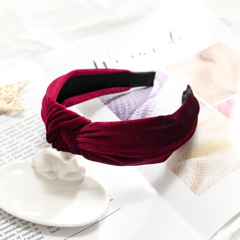 Лента за глава от плат с възел, ръчна изработка, дамски стил