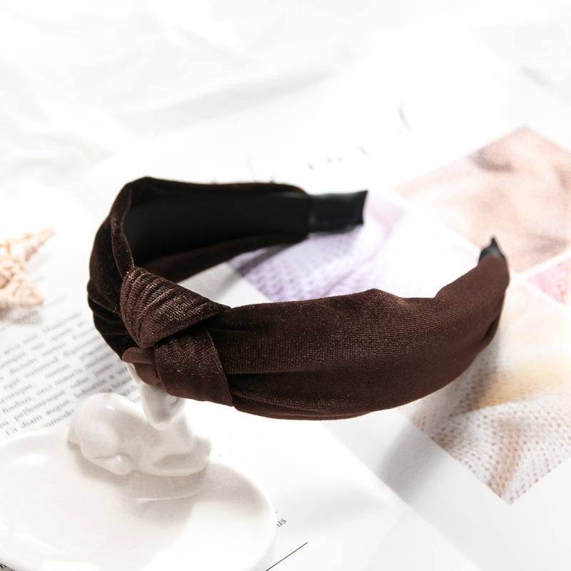 Лента за глава от плат с възел, ръчна изработка, дамски стил
