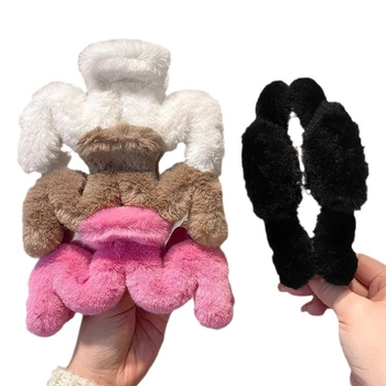 Κλιπ μαλλιών από plush, γκριπερ στυλ, χειροποίητο (Υλικό: plush; Στυλ: γκριπερ; Κατατάξεις: γκριπερ κλιπ; Κατηγορία: αξεσουάρ μαλλιών)