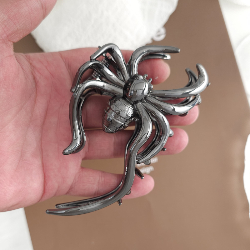 Метална щипка за коса с паутина – луксозна щипка за захват, гальванично покритие, аксесоар за глава за жени