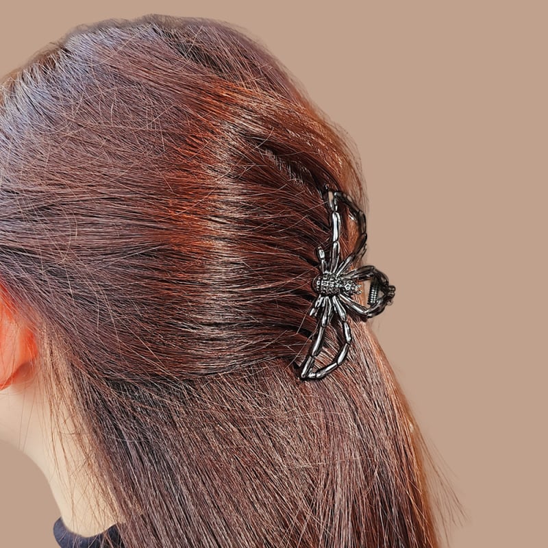Метална щипка за коса с паутина – луксозна щипка за захват, гальванично покритие, аксесоар за глава за жени