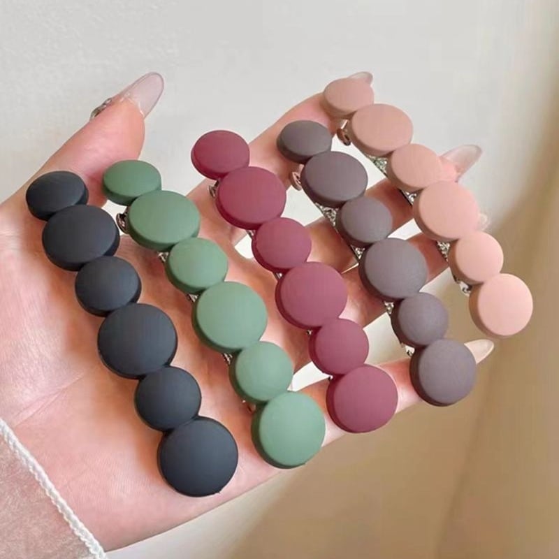 Щипка за коса със пружинен клип, ръчно изработена от пластмаса – женски аксесоар за глава, прост дизайн