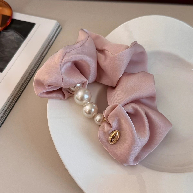 Λαστιχάκι μαλλιών με πέρλες, χειροποίητο, κομψό, υψηλή ελαστικότητα, αξεσουάρ μόδας για καθημερινή χρήση