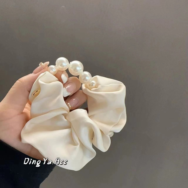 Λαστιχάκι μαλλιών με πέρλες, χειροποίητο, κομψό, υψηλή ελαστικότητα, αξεσουάρ μόδας για καθημερινή χρήση