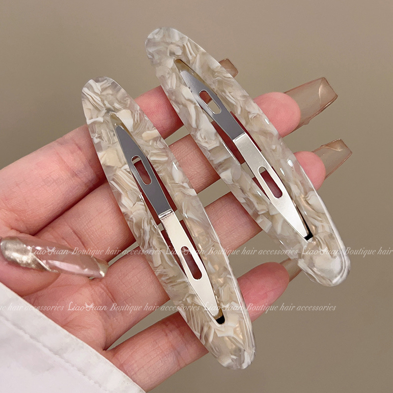 Elsie 2-In Francia retró frufru hajtű – Kézzel készített, műanyag/ötvözet, oldalsó kapocs, nőknek, 2024 nyár