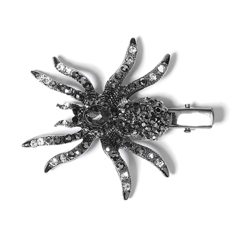 Κλιπ μαλλιών με σχέδιο αράχνης, κράμα, επεξεργασία διαμαντιών, γυναικείο αξεσουάρ, καταγωγή Yiwu