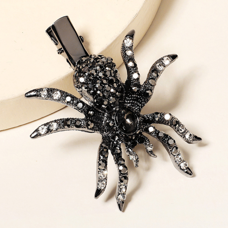 Clips de păr cu design păianjen, aliaj, tratament cu diamant, accesorii pentru femei, origine Yiwu