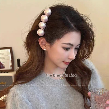 Καρφίτσα μαλλιών με μεγάλες πέρλες, γαλλικού στυλ, χειροποίητη, κομψό καθημερινό αξεσουάρ