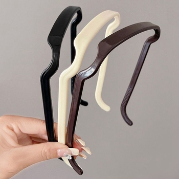 Κορδέλα μαλλιών για γυναίκες — Πλαστικό, Σφράγιση, Απλό στυλ, Αξεσουάρ κεφαλής