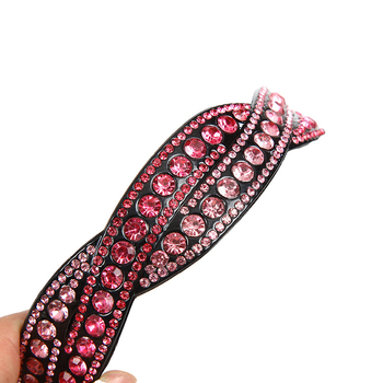 Κορδέλα μαλλιών με στρας, διαμαντενια επεξεργασία, ευρεία άκρη, κορεατικό στυλ, στυλ πριγκίπισσας, πέτρες μη εμφυτευμένες