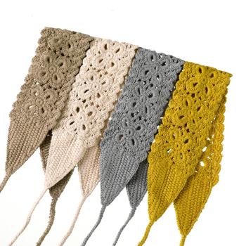 Πλεκτή κορδέλα μαλλιών με λουλούδι και γεωμετρικό σχέδιο, ανεξάρτητη συσκευασία, κατάλληλη ως δώρο για γάμο ή εταιρικά δώρα