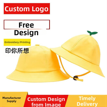 Vaikų žvejybos skrybelė su LOGO spauda lauko naudoti – saulės apsauga, kvėpuojanti, trumpas vizierius; medvilnės-poliesterio audinys; tinkama amžiams 2–6 metų