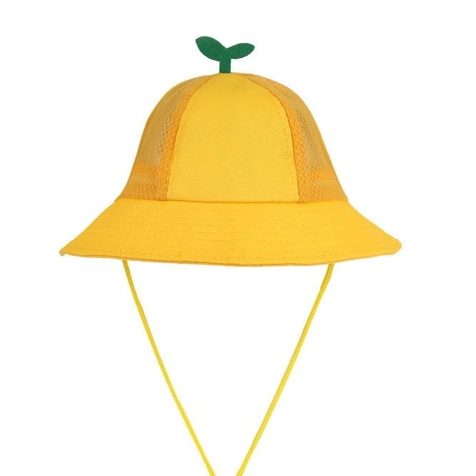 Vaikų žvejybos skrybelė su LOGO spauda lauko naudoti – saulės apsauga, kvėpuojanti, trumpas vizierius; medvilnės-poliesterio audinys; tinkama amžiams 2–6 metų
