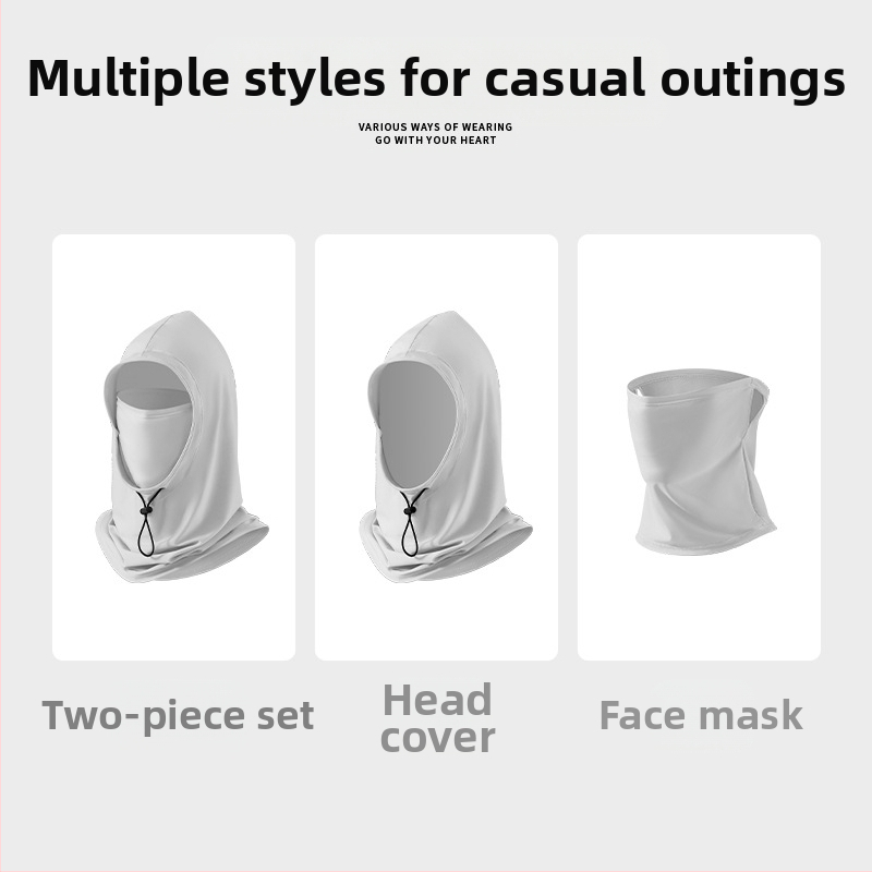 Унисекс нейлонова слънцезащитна качулка-маска за пролет и лято