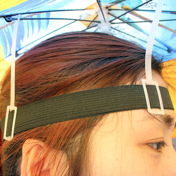 Καπέλο ομπρέλας από πολυεστέρα 170T, 8 μεταλλικοί βραχίονες, χειροκίνητο άνοιγμα, εκτύπωση λογότυπου, δυνατότητα προσαρμογής