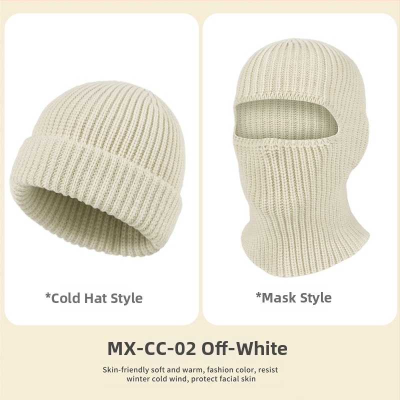 Μπαλακλάβα ποδηλασίας: Αντιανεμική, ζεστή πλεκτή κουκούλα με προστασία για τα αυτιά, Unisex, Πολυεστέρας