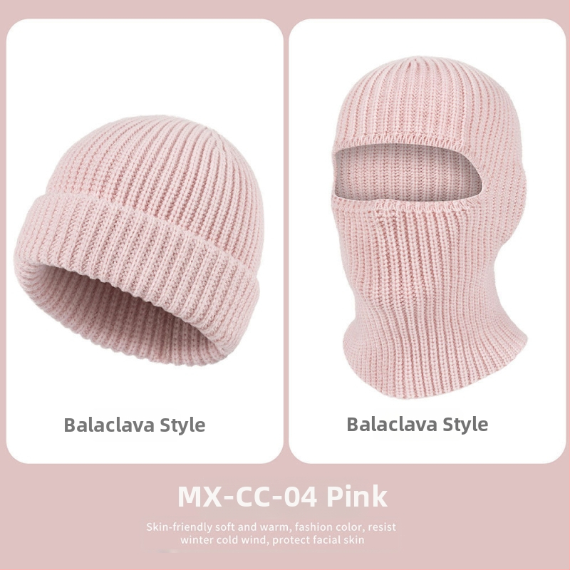 Μπαλακλάβα ποδηλασίας: Αντιανεμική, ζεστή πλεκτή κουκούλα με προστασία για τα αυτιά, Unisex, Πολυεστέρας