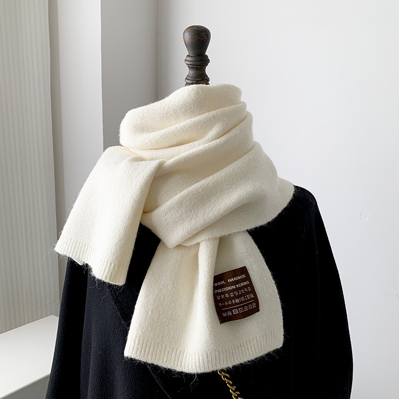 Vuneni šal, warp-pletenje, topao zimi, korejski stil minimalističan, visoka kvaliteta