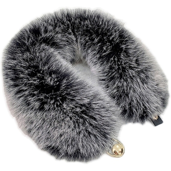 Ink műszőrmés galléros sál, kötött nejlonból, meleg téli kiegészítő, 12 cm szélesség