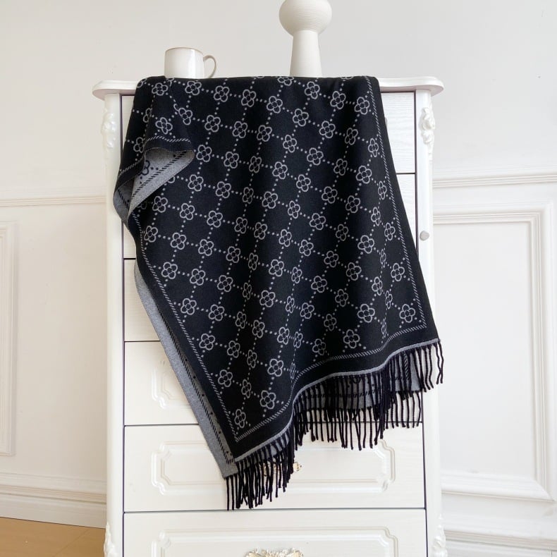 Šal od umjetnog kašmira, warp pletenica, jacquard, mješavina poliestera i pamuka, topao i otporan na prašinu