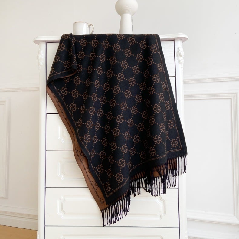 Šal od umjetnog kašmira, warp pletenica, jacquard, mješavina poliestera i pamuka, topao i otporan na prašinu