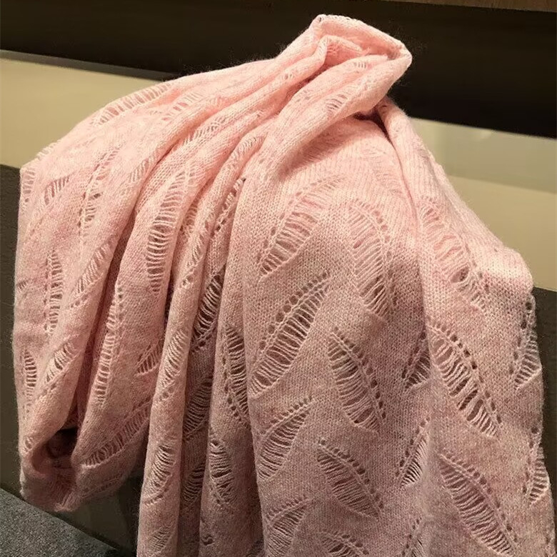 Jinghuo pastoral jacquard kasmír sál és nagy sál, dupla használat, lyukas toll- és levélmintázat, tavasszal viselhető, 2021 nyárra listázva