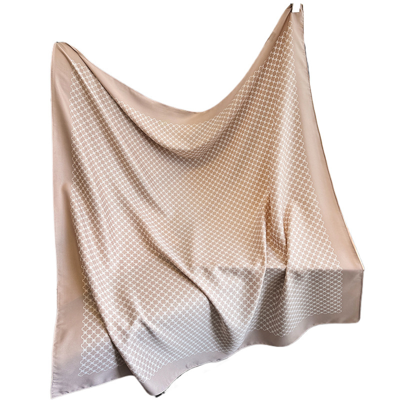 Θερινό γυναικείο τετράγωνο φουλάρι σε κορεατικό στυλ με ελαφριά πολυτέλεια, εκτύπωση, Hangzhou πολυεστερ Twill, έναρξη άνοιξης 2025