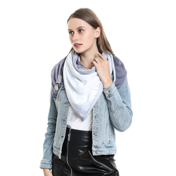 Saly Baby Prilagodljivi šal s gumbima, karirani uzorak, trokuti oblik, akrilna/lažna vuna, warp pletenje, topao, zima/jesen