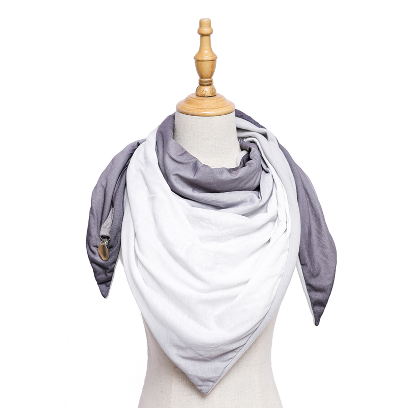 Saly Baby Prilagodljivi šal s gumbima, karirani uzorak, trokuti oblik, akrilna/lažna vuna, warp pletenje, topao, zima/jesen