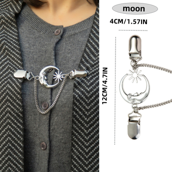 Клип за яка от сплав, ретро стил, унисекс; електроплатиран завършек; индивидуално опаковано; възможност за персонализация