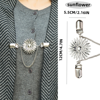 Клип за яка от сплав, ретро стил, унисекс; електроплатиран завършек; индивидуално опаковано; възможност за персонализация