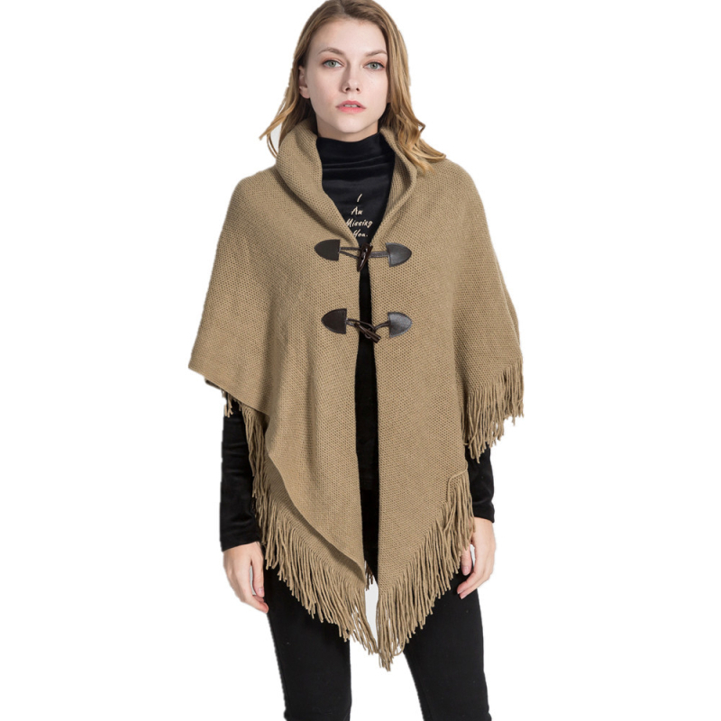 Cardigan cu glugă și nasturi; material acrilic/vată sintetică; țesătură jacquard; model monocrom