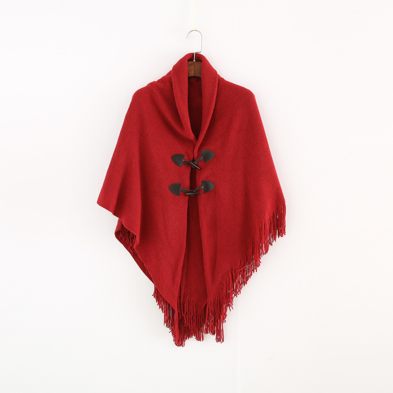 Cardigan cu glugă și nasturi; material acrilic/vată sintetică; țesătură jacquard; model monocrom