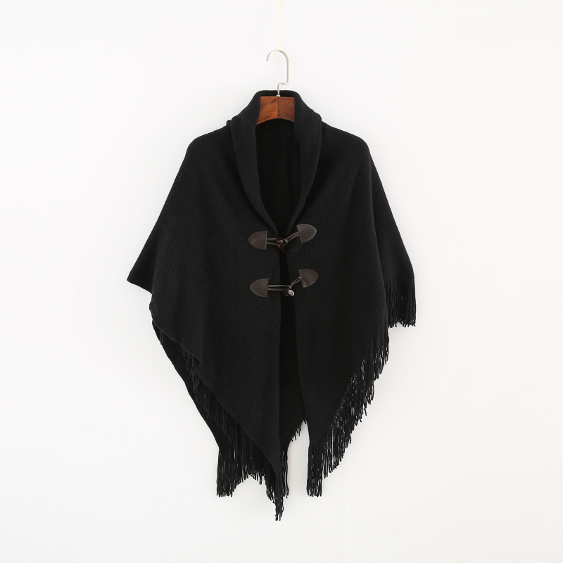 Cardigan cu glugă și nasturi; material acrilic/vată sintetică; țesătură jacquard; model monocrom
