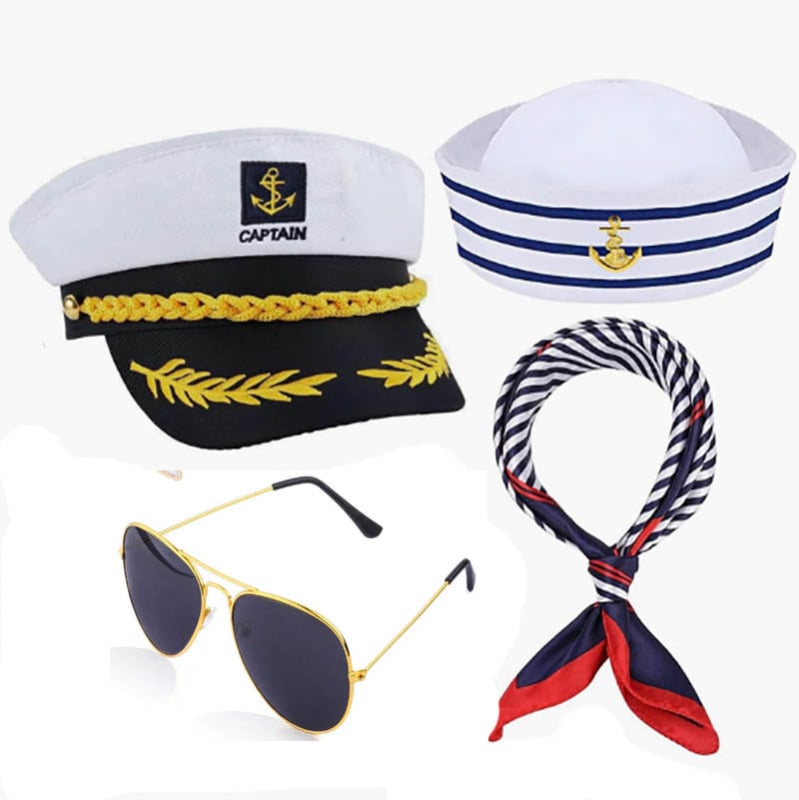 Комплект шапки за капитан и стюардеса – плат, шевна изработка, реквизити за грим и облекло