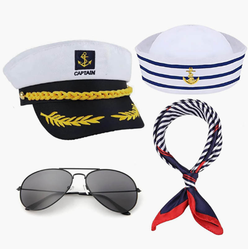 Комплект шапки за капитан и стюардеса – плат, шевна изработка, реквизити за грим и облекло